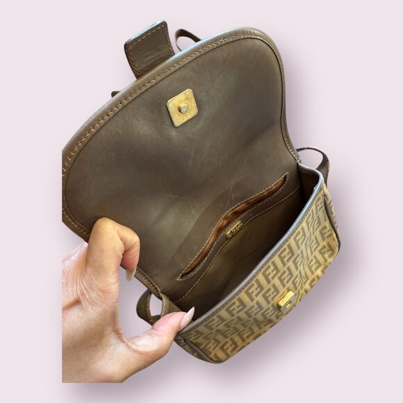 Authentic Fendi Vintage Zucca Crossbody Bag – Coated Canvas - Picture 6 of 7